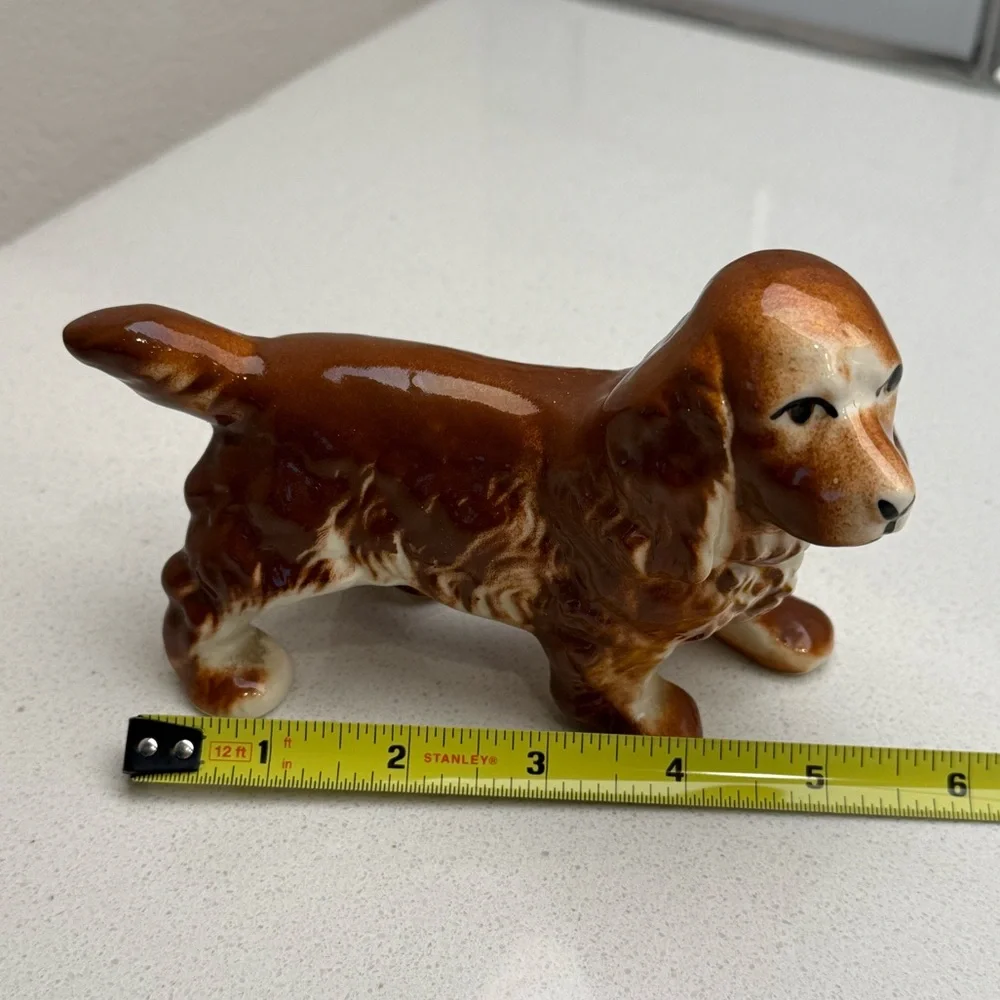 Vintage Dog Figurine Cocker Spaniel Mid-Century Ceramic